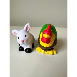 Fisher-Price Little People Animal Whiter Bunny Chicken Rooster 2014